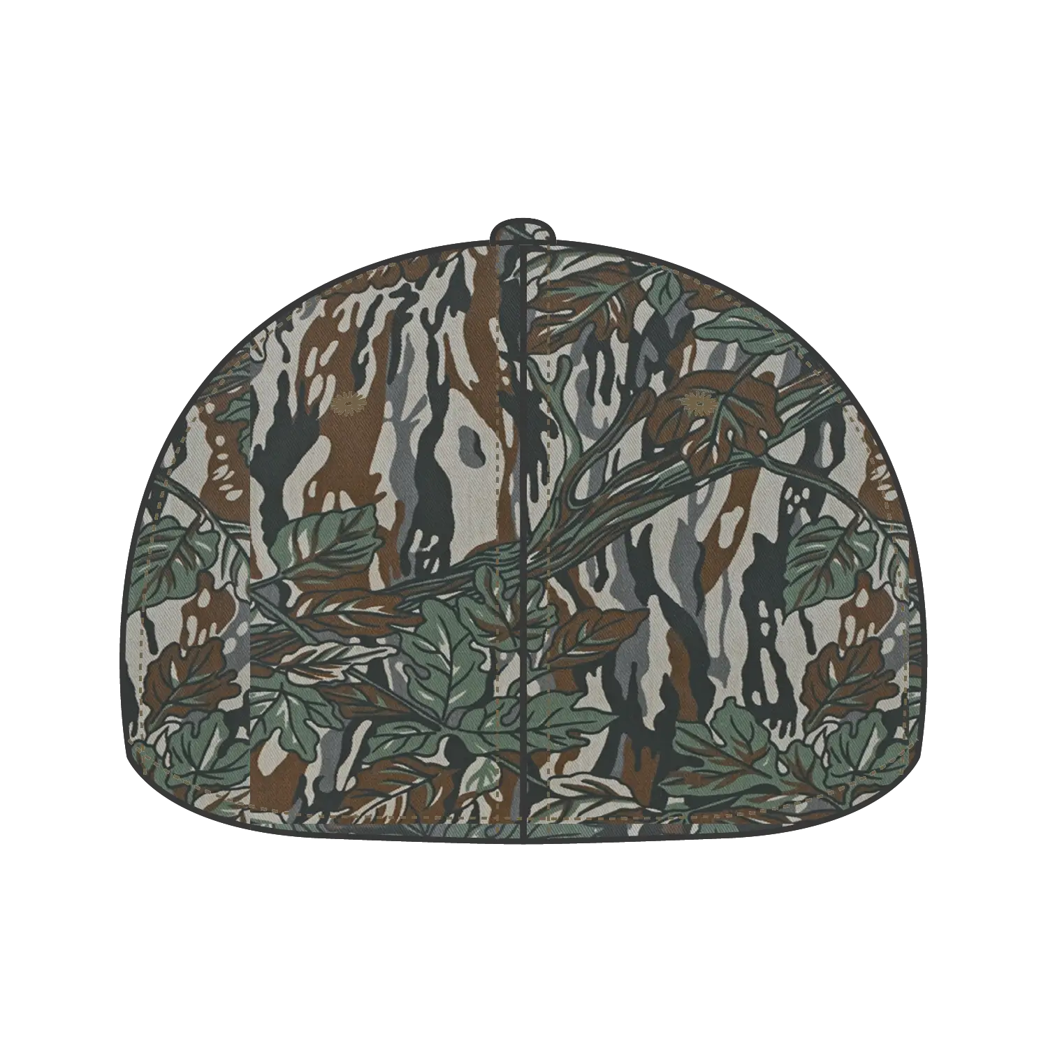 OTTO 77-379 ’OTTO Flex’ Fitted Camouflage 6 Panel Low Profile Baseball Cap - Gry/Dk.Grn - Gry/Dk.Grn / 7’’ - 7 1/4’’