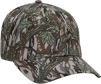 OTTO 77-379 Stretchable Camouflage Cotton Twill Low Profile Pro Style Cap - Gray Brown Khaki - Gray Khaki / S/M