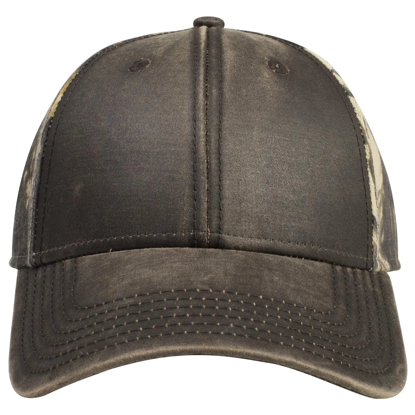 OTTO 78-1130 Camouflage 6 Panel Low Profile Baseball Cap - Dk.Brn/Kha/Blk/Dk.Grn - Dk.Brn/Kha/Blk/Dk.Grn / 6 1/2’’ - 7