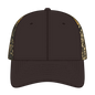 OTTO 78-1130 Camouflage 6 Panel Low Profile Baseball Cap - Dk.Brn/Kha/Blk/Dk.Grn - Dk.Brn/Kha/Blk/Dk.Grn / 6 1/2’’ - 7
