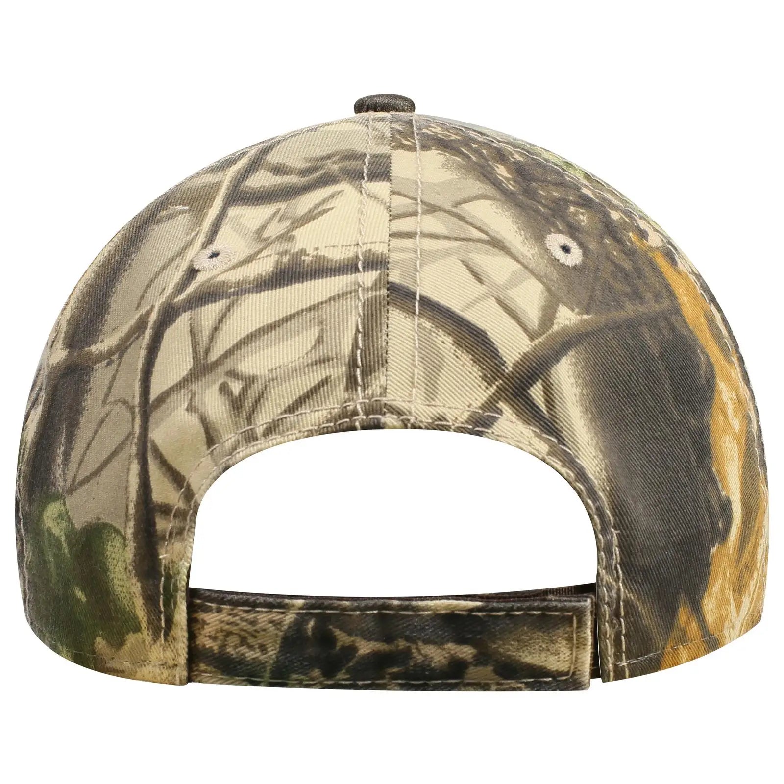 OTTO 78-1130 Camouflage 6 Panel Low Profile Baseball Cap - Dk.Brn/Kha/Blk/Dk.Grn - Dk.Brn/Kha/Blk/Dk.Grn / 6 1/2’’ - 7