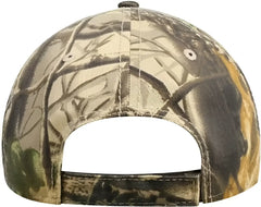 OTTO 78-1130 Camouflage 6 Panel Low Profile Baseball Cap - Dark Brown Khaki Black Dark Green - Brown Black / One Size