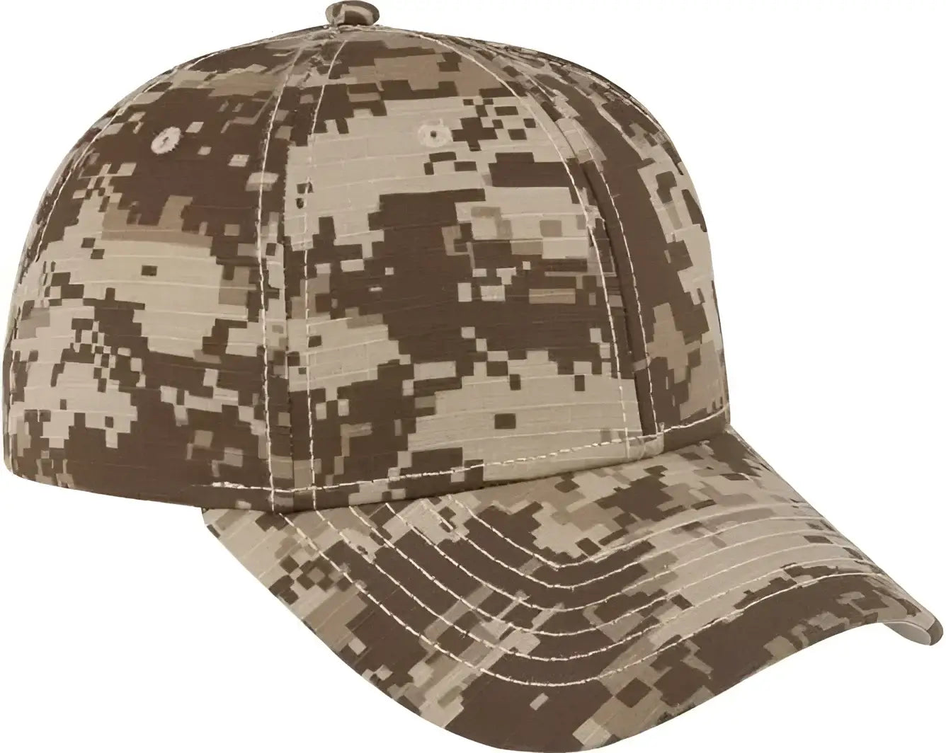 OTTO 78-1177 Digital Camouflage 6 Panel Low Profile Baseball Cap - Khaki Dark Olive Green DarkKhaki - Khaki Olive