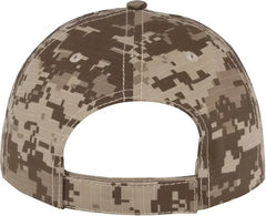 OTTO 78-1177 Digital Camouflage 6 Panel Low Profile Baseball Cap - Khaki Dark Olive Green DarkKhaki - Khaki Olive