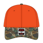 OTTO 78-353 Camouflage 6 Panel Low Profile Baseball Cap - Lt.Lod/Brn/Kly/N.Org - Lt.Lod/Brn/Kly/N.Org / 6 1/2’’ - 7