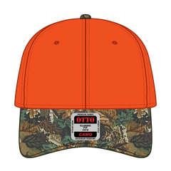 OTTO 78-353 Camouflage 6 Panel Low Profile Baseball Cap - Lt.Lod/Brn/Kly/N.Org - Lt.Lod/Brn/Kly/N.Org / 6 1/2’’ - 7