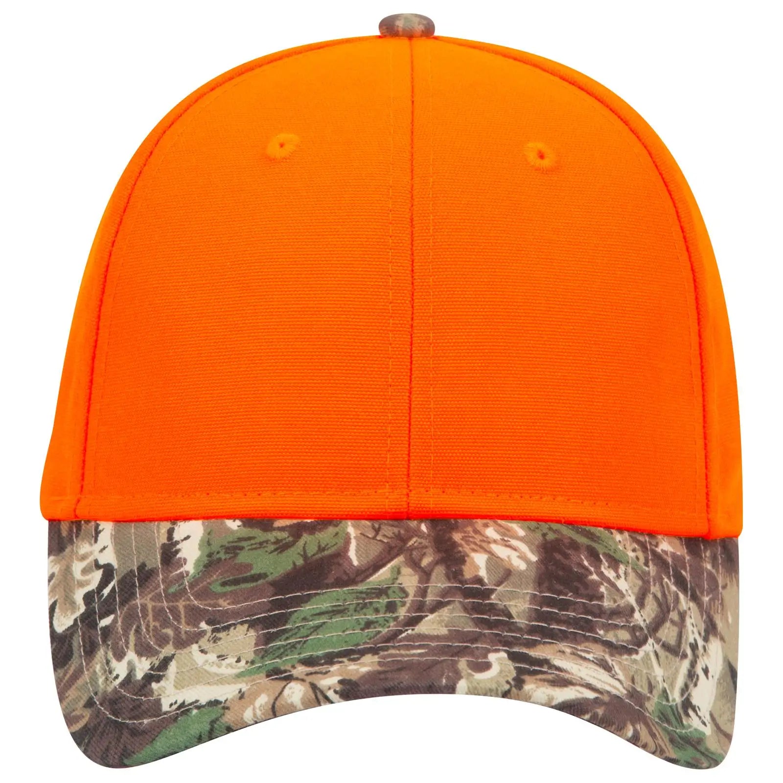 OTTO 78-353 Camouflage 6 Panel Low Profile Baseball Cap - Lt.Lod/Brn/Kly/N.Org - Lt.Lod/Brn/Kly/N.Org / 6 1/2’’ - 7