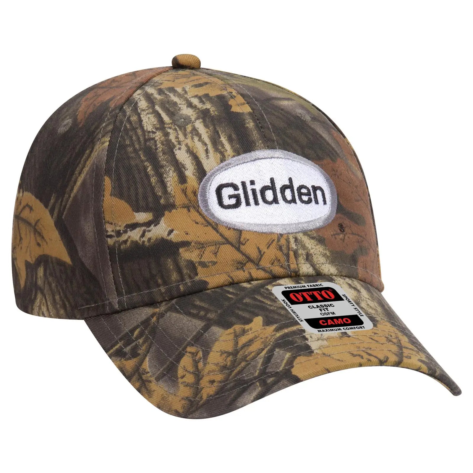 OTTO 78-353 Camouflage 6 Panel Low Profile Baseball Cap - Blk/Dk.Kha/Ch.Gry - Blk/Dk.Kha/Ch.Gry / 6 1/2’’ - 7 5/8’’