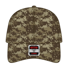 OTTO 78-353 Camouflage 6 Panel Low Profile Baseball Cap - Kha/D.Ol.Grn/D.Kha - Kha/D.Ol.Grn/D.Kha / 6 1/2’’ - 7 5/8’’