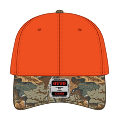 OTTO 78-353 Camouflage 6 Panel Low Profile Baseball Cap - Kha/Brn/Lt.Ol.Grn/N.Org - Kha/Brn/Lt.Ol.Grn/N.Org / 6 1/2’’
