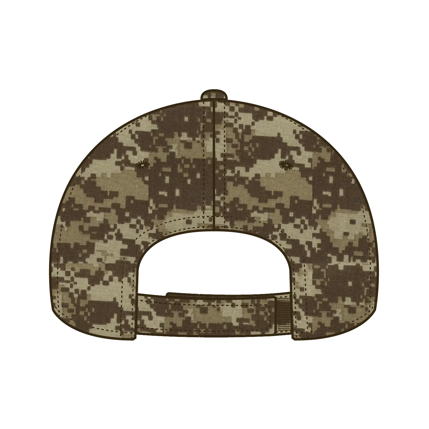 OTTO 78-353 Camouflage 6 Panel Low Profile Baseball Cap - Kha/D.Ol.Grn/D.Kha - Kha/D.Ol.Grn/D.Kha / 6 1/2’’ - 7 5/8’’