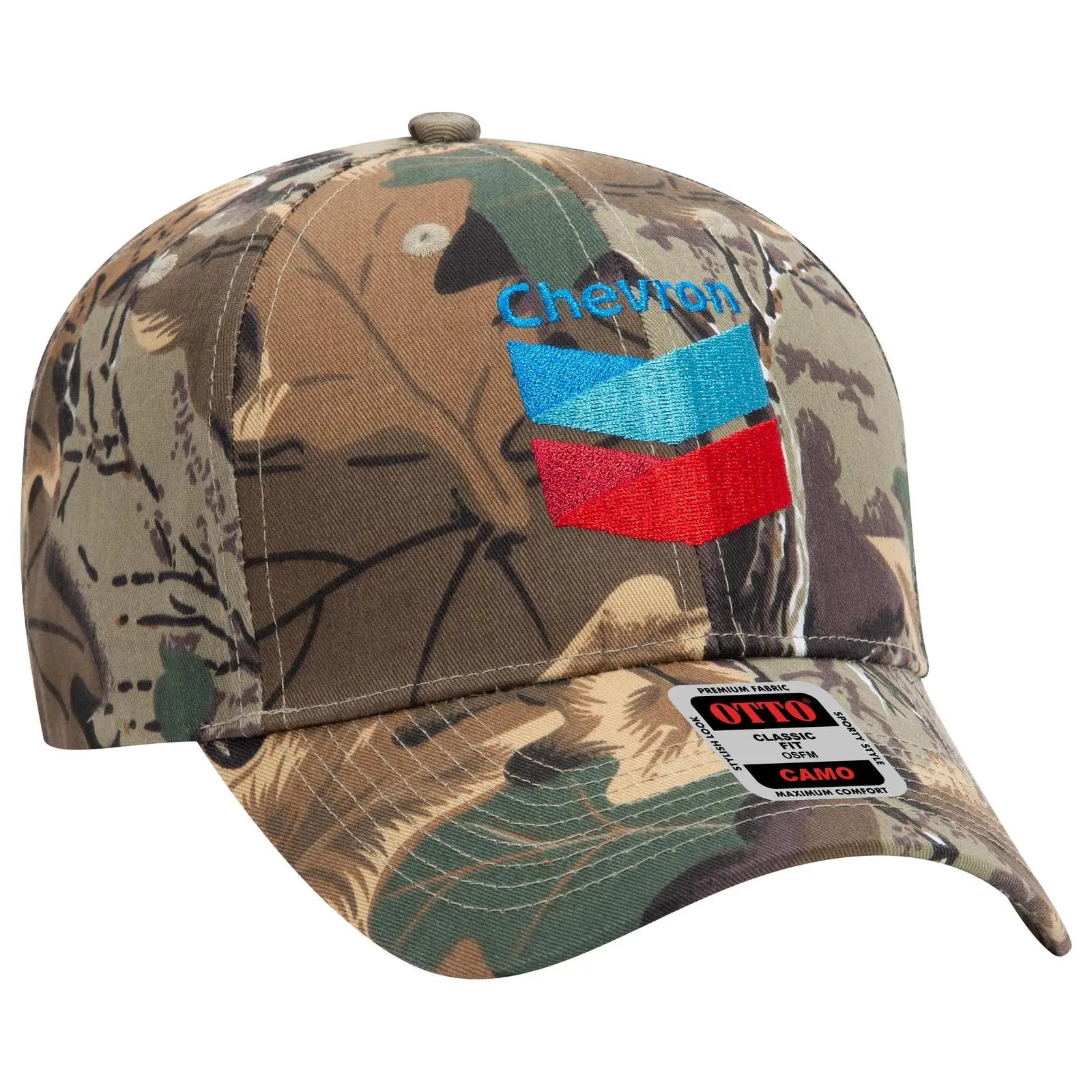 OTTO 78-353 Camouflage 6 Panel Low Profile Baseball Cap - Kha/Brn/Lt.Ol.Grn - Kha/Brn/Lt.Ol.Grn / 6 1/2’’ - 7 5/8’’