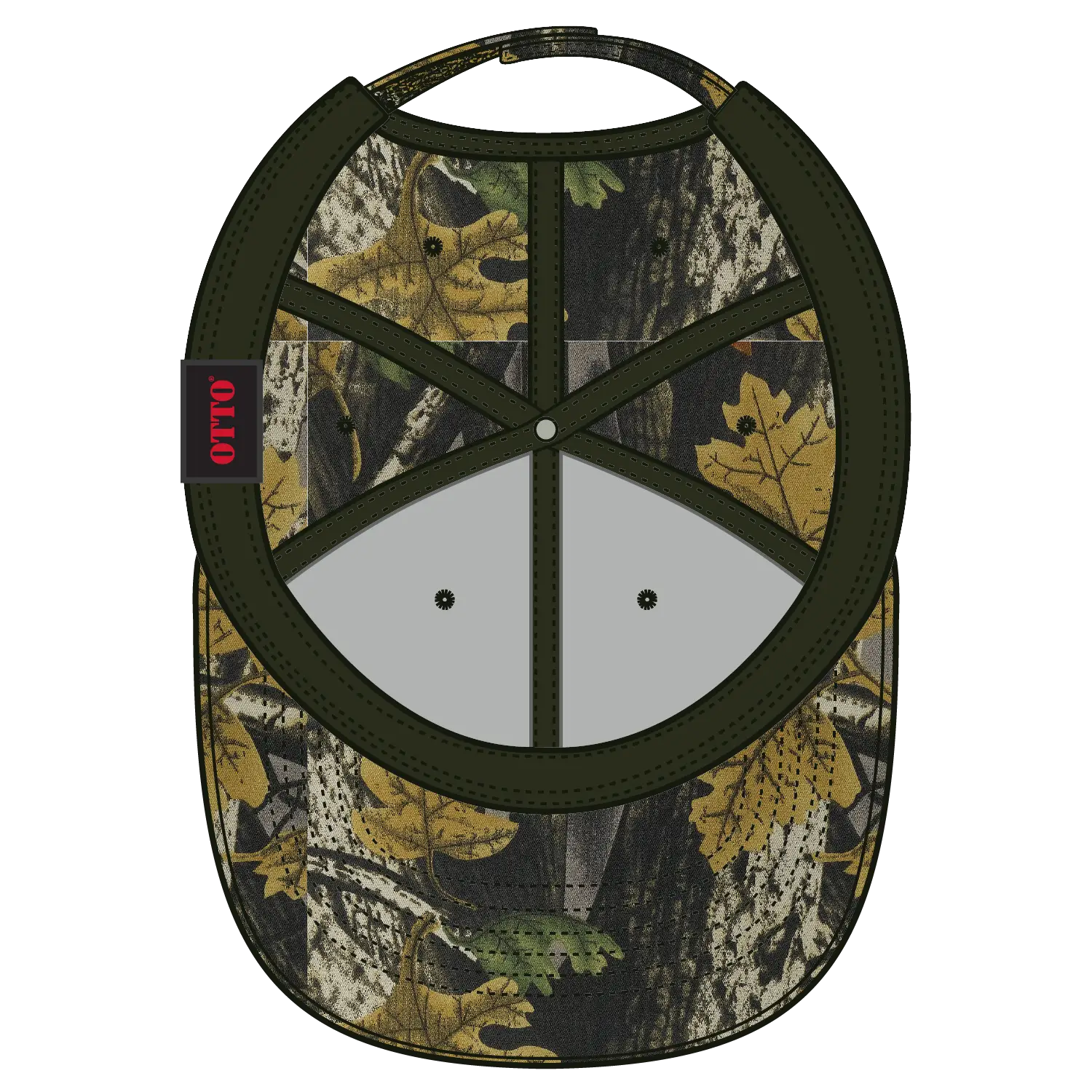 OTTO 78-353 Camouflage 6 Panel Low Profile Baseball Cap - Blk/Dk.Kha/Ch.Gry - Blk/Dk.Kha/Ch.Gry / 6 1/2’’ - 7 5/8’’