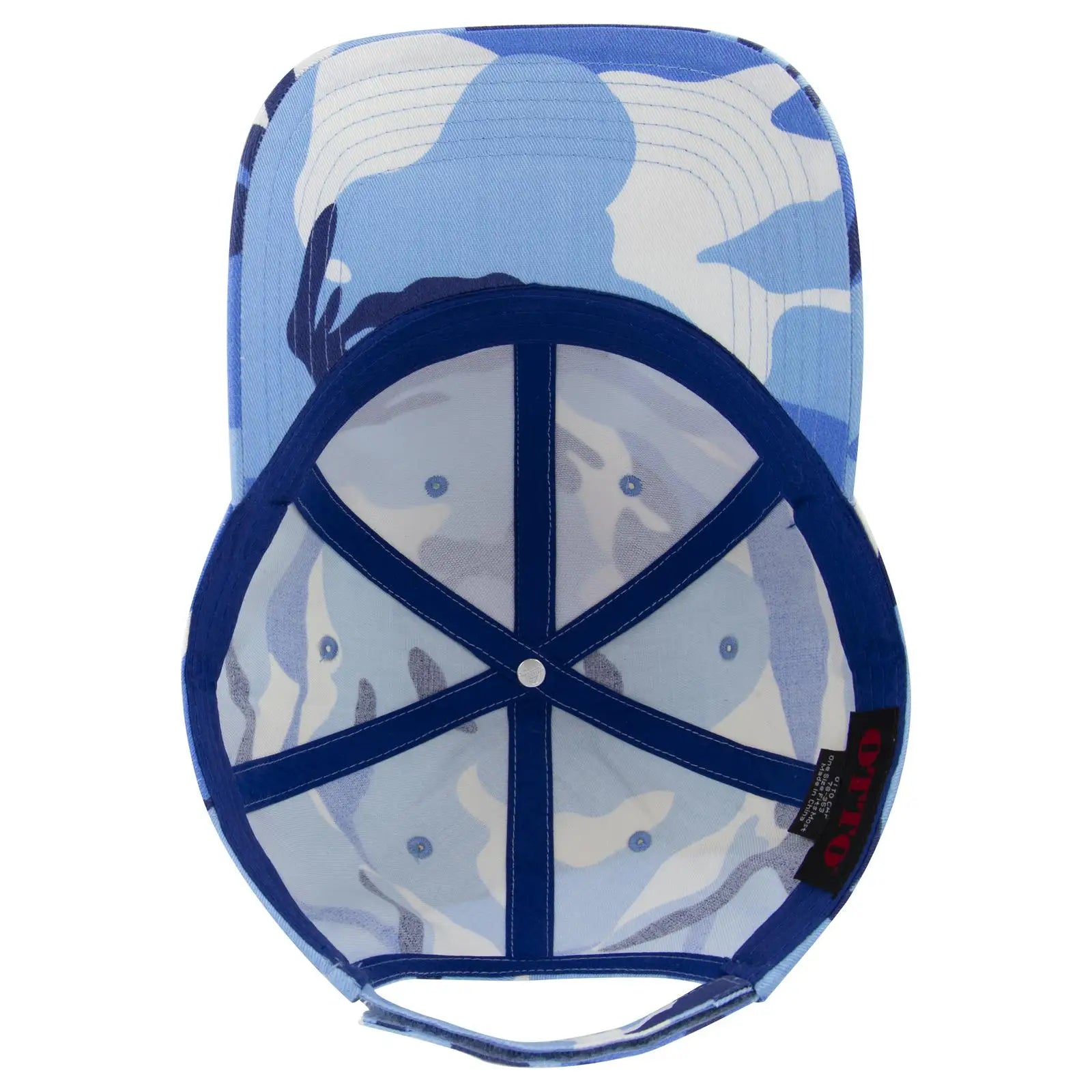 OTTO 78-353 Camouflage 6 Panel Low Profile Baseball Cap - Aqua/Lk Blu - Aqua/Lk Blu / 6 1/2’’ - 7 5/8’’