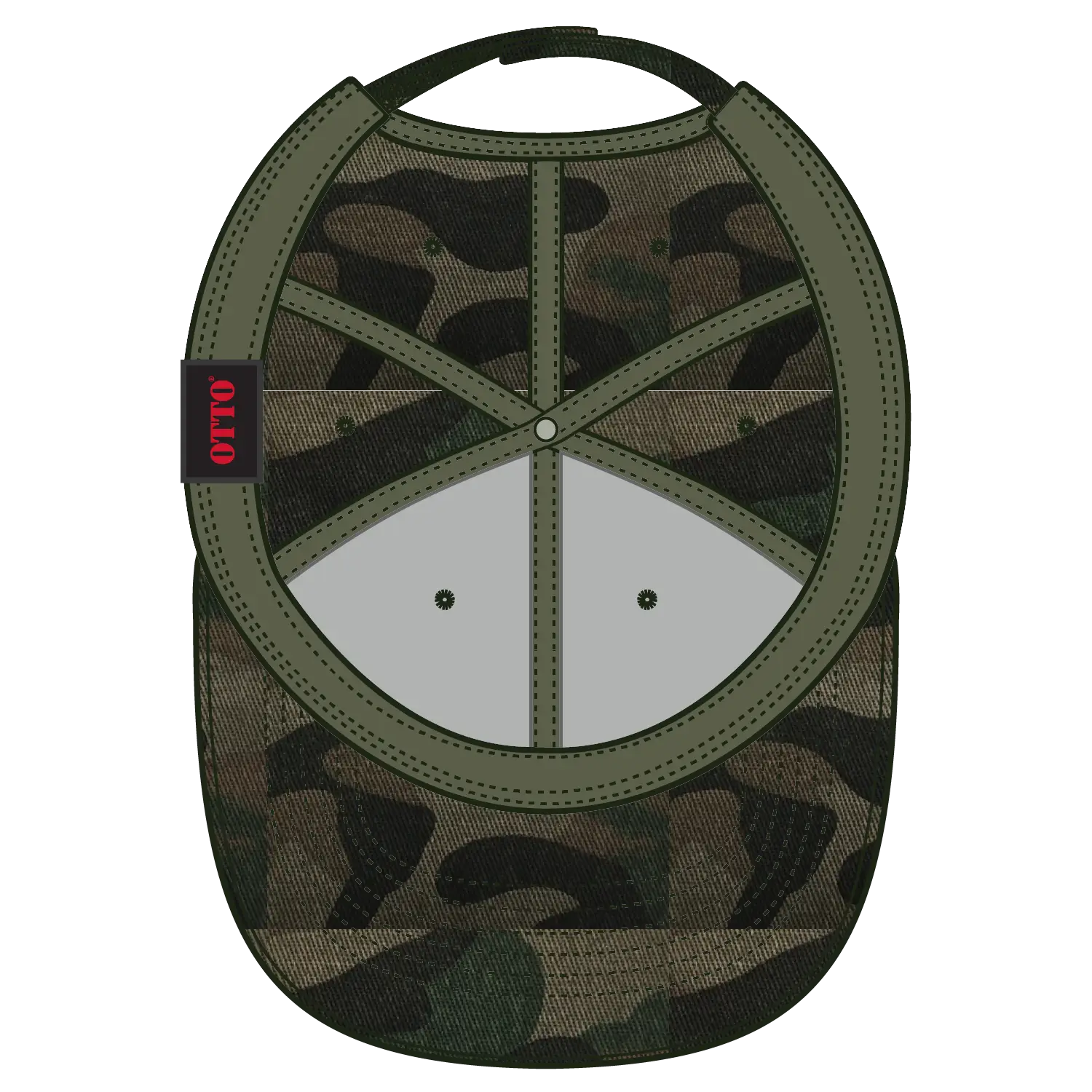 OTTO 78-353 Camouflage 6 Panel Low Profile Baseball Cap - Camo 004 - Camo 004 / 6 1/2’’ - 7 5/8’’