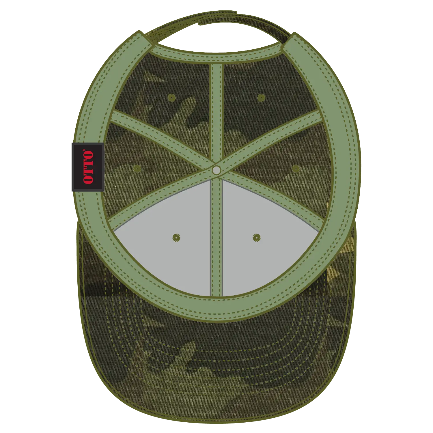OTTO 78-353 Camouflage 6 Panel Low Profile Baseball Cap - Camo 008 - Camo 008 / 6 1/2’’ - 7 5/8’’