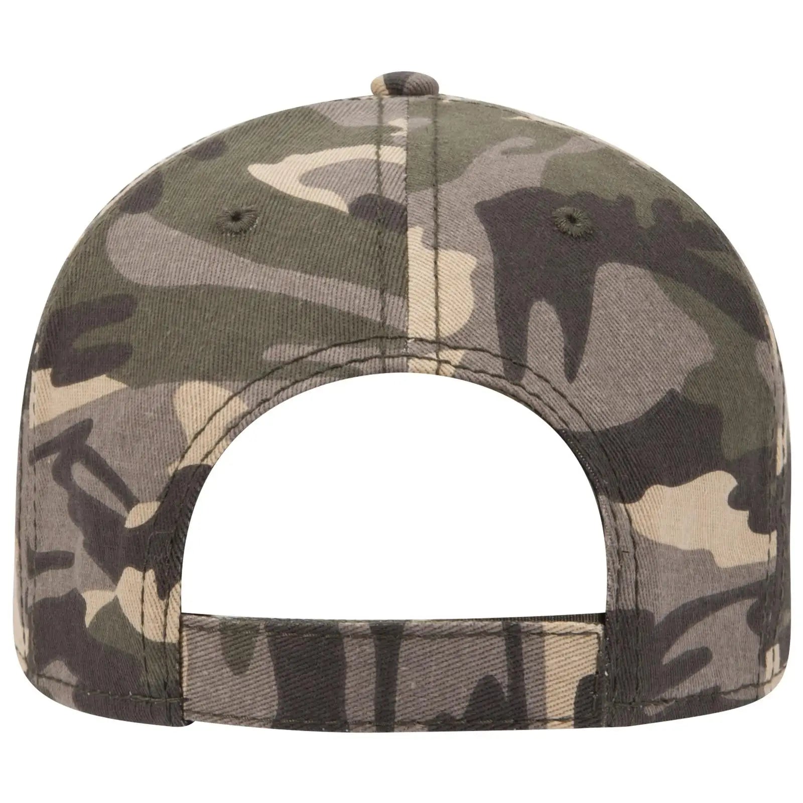 OTTO 78-353 Camouflage 6 Panel Low Profile Baseball Cap - Camo 010 - Camo 010 / 6 1/2’’ - 7 5/8’’