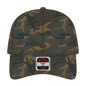 OTTO 78-353 Camouflage 6 Panel Low Profile Baseball Cap - Dk.Grn/Brn - Dk.Grn/Brn / 6 1/2’’ - 7 5/8’’
