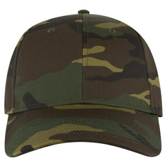 OTTO 78-353 Camouflage 6 Panel Low Profile Baseball Cap - Dk.Grn/Brn - Dk.Grn/Brn / 6 1/2’’ - 7 5/8’’