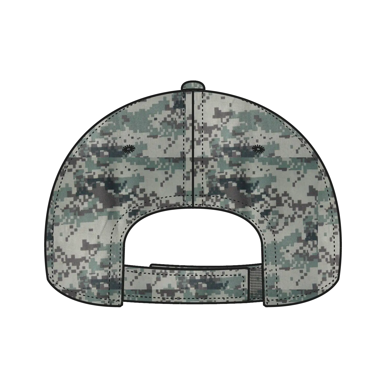 OTTO 78-353 Camouflage 6 Panel Low Profile Baseball Cap - Kha/Brn/Blk - Kha/Brn/Blk / 6 1/2’’ - 7 5/8’’
