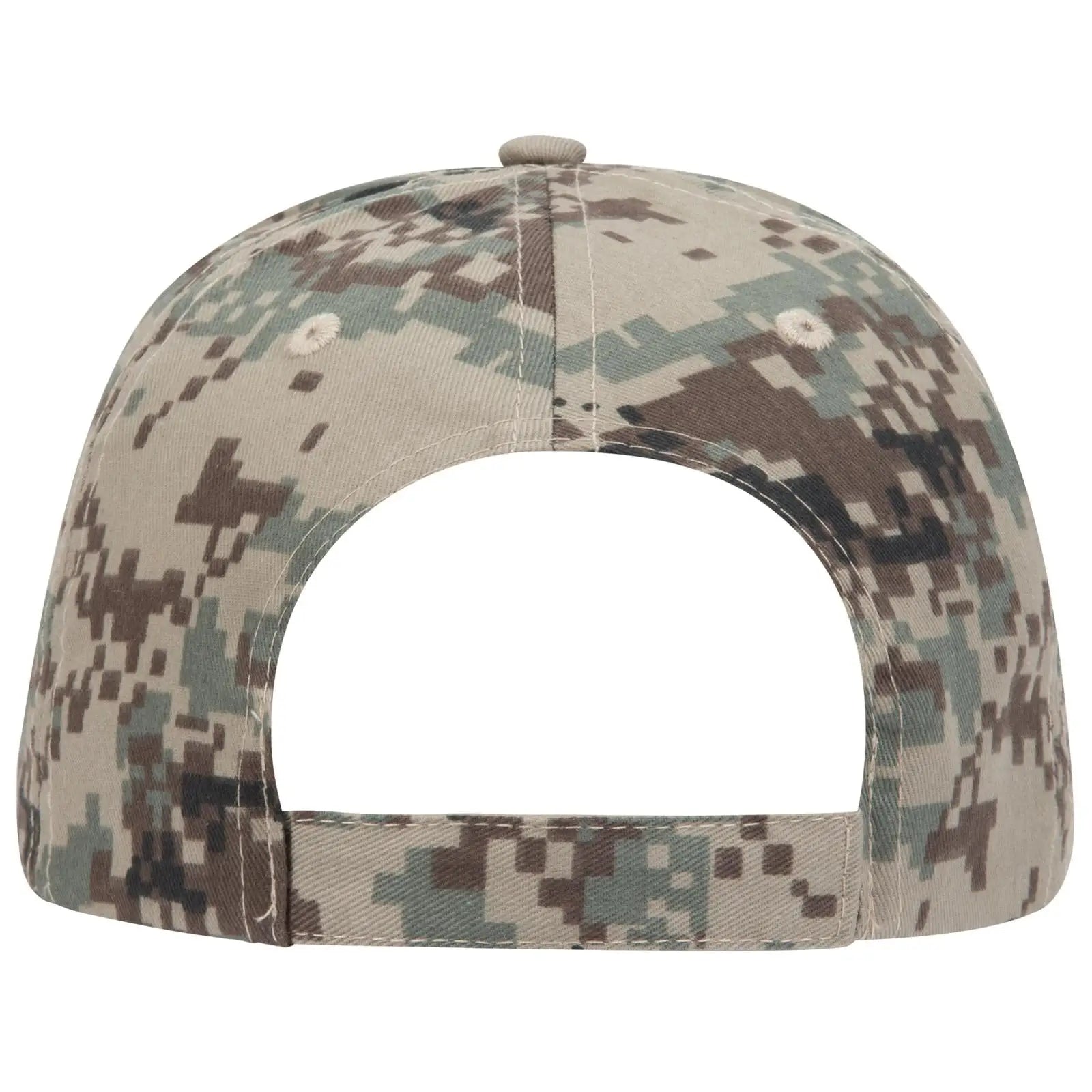 OTTO 78-353 Camouflage 6 Panel Low Profile Baseball Cap - Kha/Brn/Blk - Kha/Brn/Blk / 6 1/2’’ - 7 5/8’’