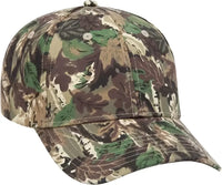 OTTO 78-353 Camouflage 6 Panel Low Profile Baseball Cap - Light Loden Brown Kelly - Olive Kelly / One Size Fits Most