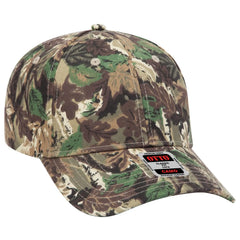 OTTO 78-353 Camouflage 6 Panel Low Profile Baseball Cap - Lt.Lod/Brn/Kly - Lt.Lod/Brn/Kly / 6 1/2’’ - 7 5/8’’