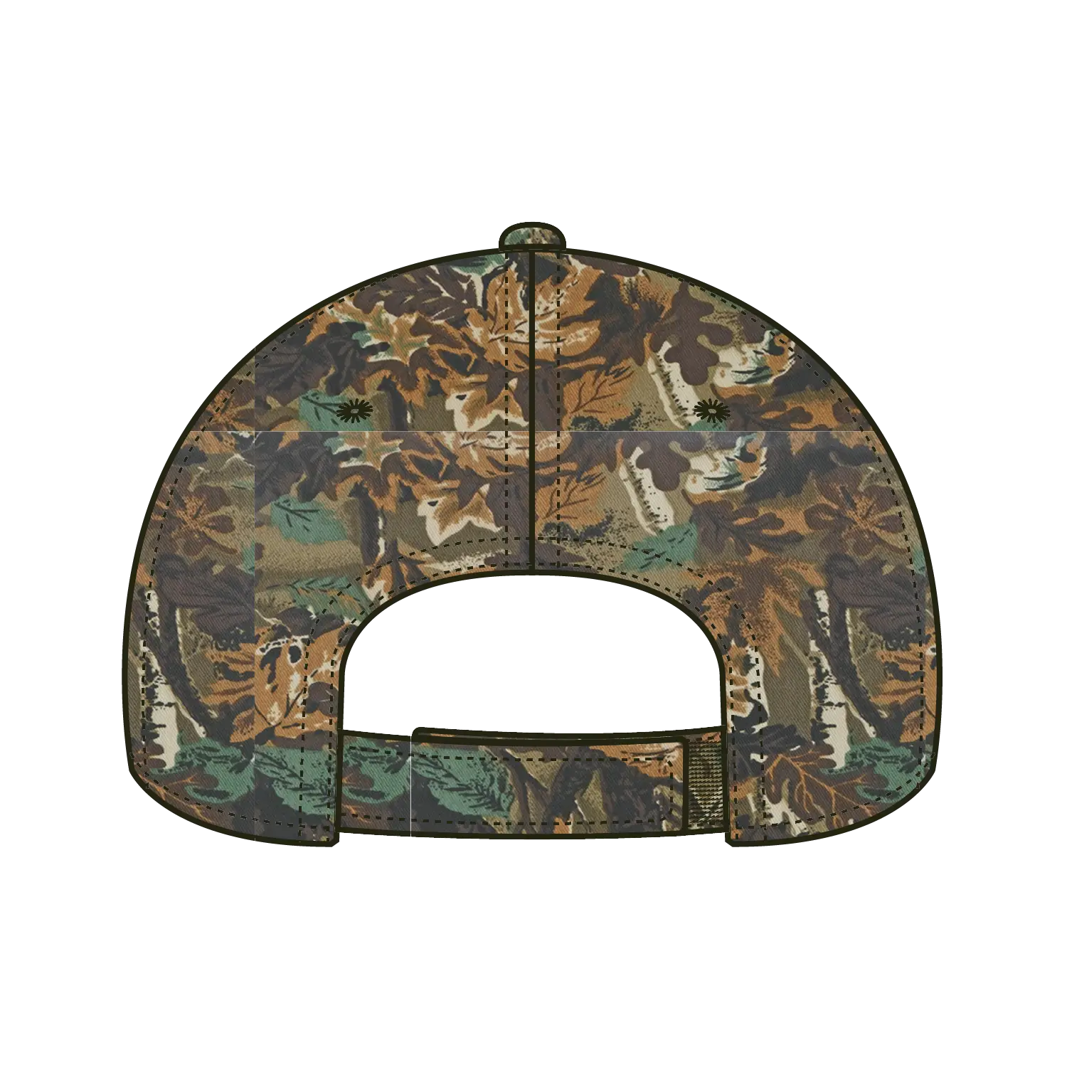 OTTO 78-353 Camouflage 6 Panel Low Profile Baseball Cap - Lt.Lod/Brn/Kly - Lt.Lod/Brn/Kly / 6 1/2’’ - 7 5/8’’