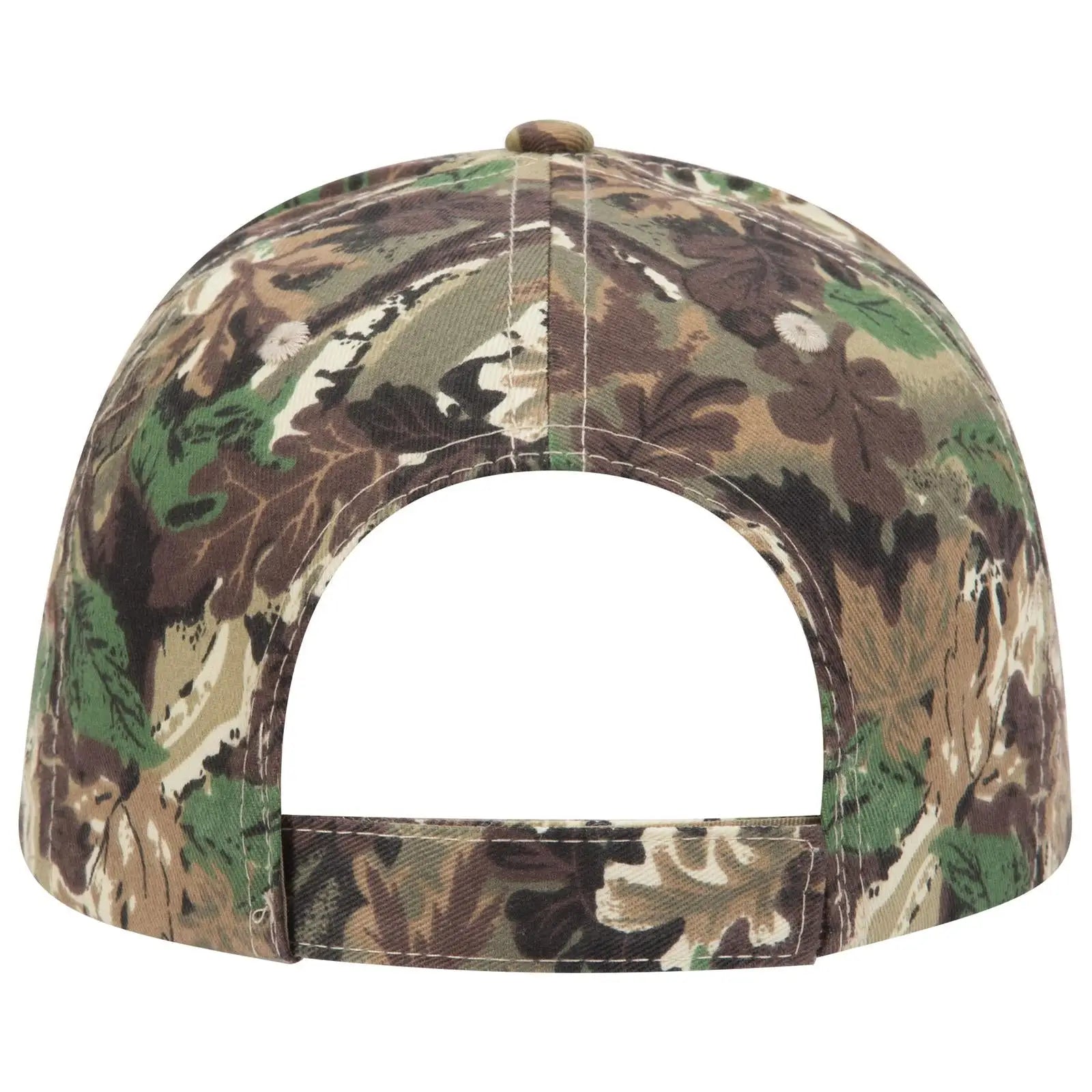 OTTO 78-353 Camouflage 6 Panel Low Profile Baseball Cap - Lt.Lod/Brn/Kly - Lt.Lod/Brn/Kly / 6 1/2’’ - 7 5/8’’