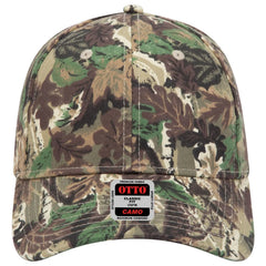 OTTO 78-353 Camouflage 6 Panel Low Profile Baseball Cap - Lt.Lod/Brn/Kly - Lt.Lod/Brn/Kly / 6 1/2’’ - 7 5/8’’
