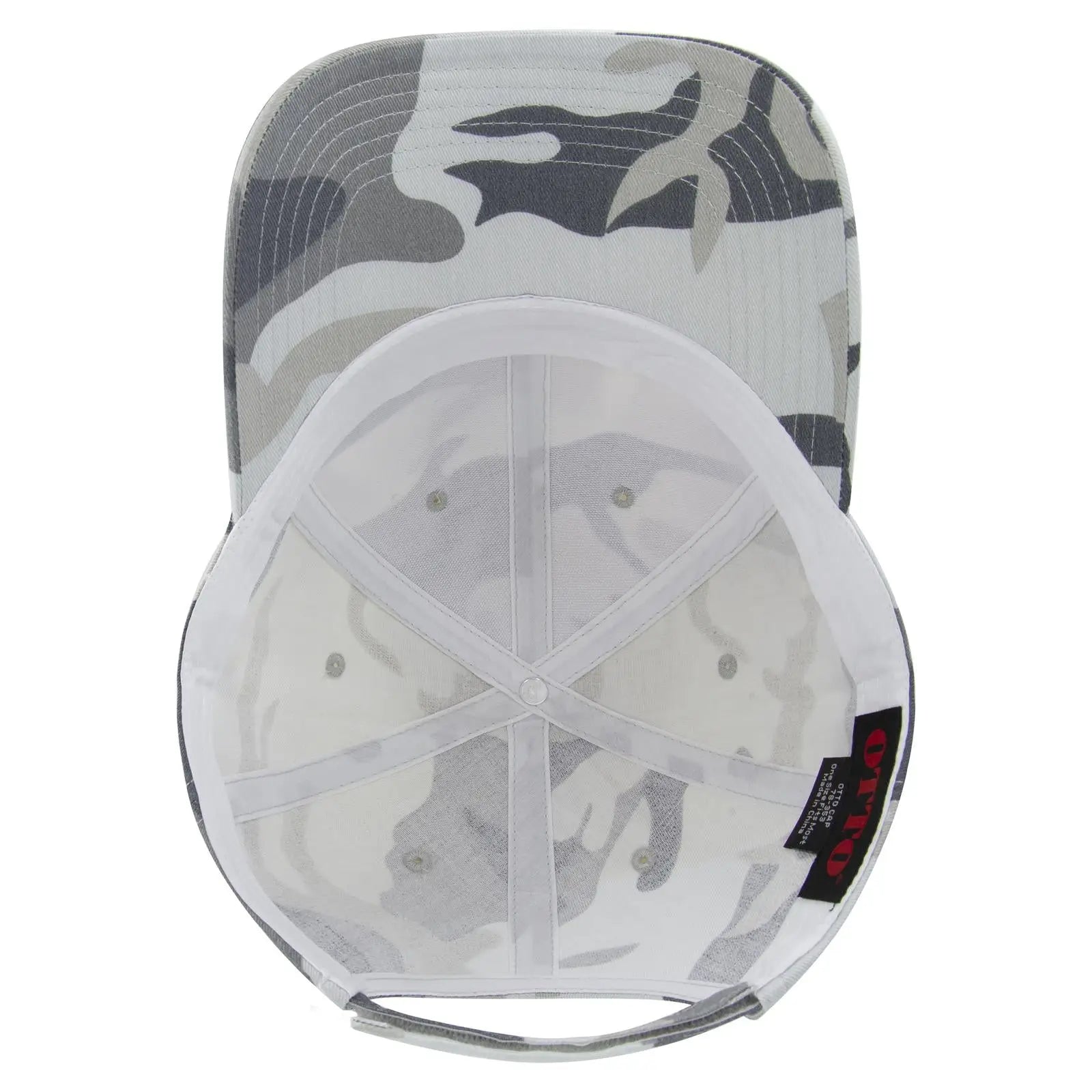 OTTO 78-353 Camouflage 6 Panel Low Profile Baseball Cap - St Gry/Gry - St Gry/Gry / 6 1/2’’ - 7 5/8’’