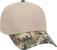 OTTO 78-754 Camouflage 6 Panel Low Profile Baseball Cap - Light Loden Brown Kelly Khaki - Olive Khaki / One Size Fits