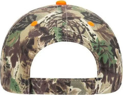 OTTO 78 762 Camouflage 6 Panel Low Profile Baseball Cap Light Loden Brown Kelly Neon Orange Olive Brown / One Size Fits
