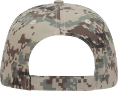 OTTO 78-776 Digital Camouflage 6 Panel Low Profile Baseball Cap - Khaki Brown Black - Khaki Brown / One Size Fits Most