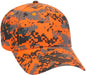 OTTO 78-776 Digital Camouflage 6 Panel Low Profile Baseball Cap - Neon Orange Brown Black - Orange Brown / One Size