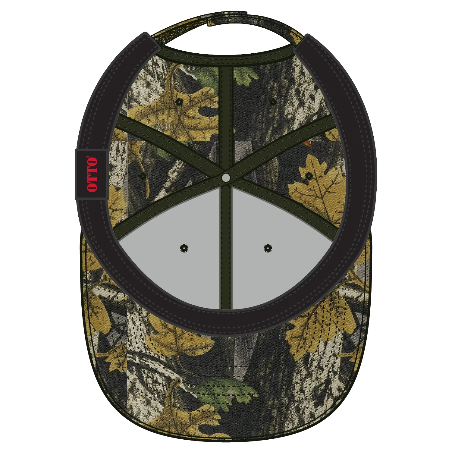 OTTO 78-835 Camouflage 6 Panel Low Profile Baseball Cap - Blk/Dk.Kha/Ch.Gry - Blk/Dk.Kha/Ch.Gry / 6 1/2’’ - 7 5/8’’