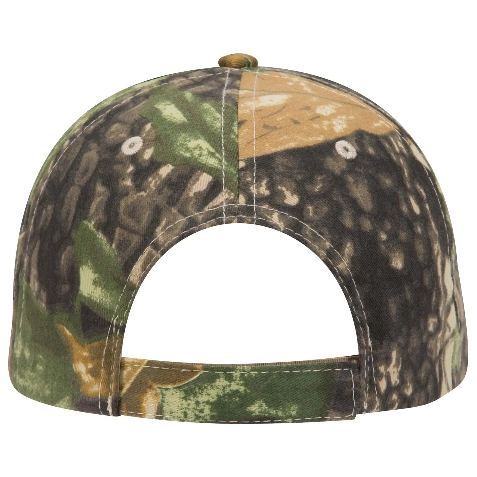 OTTO 78-835 Camouflage 6 Panel Low Profile Baseball Cap - Kha/Blk/Dk.Grn - Kha/Blk/Dk.Grn / 6 1/2’’ - 7 5/8’’