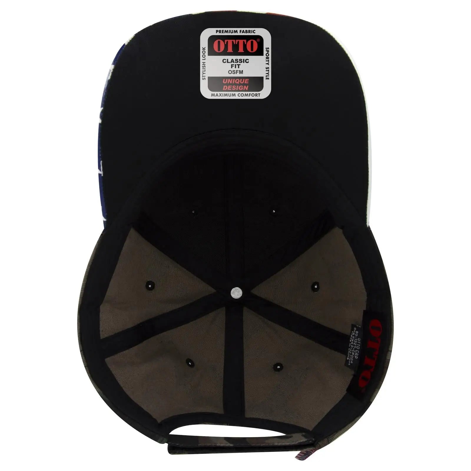 OTTO 80-1327 6 Panel Low Profile Baseball Cap - Camo 004 - Camo 004 / 6 1/2’’ - 7 5/8’’