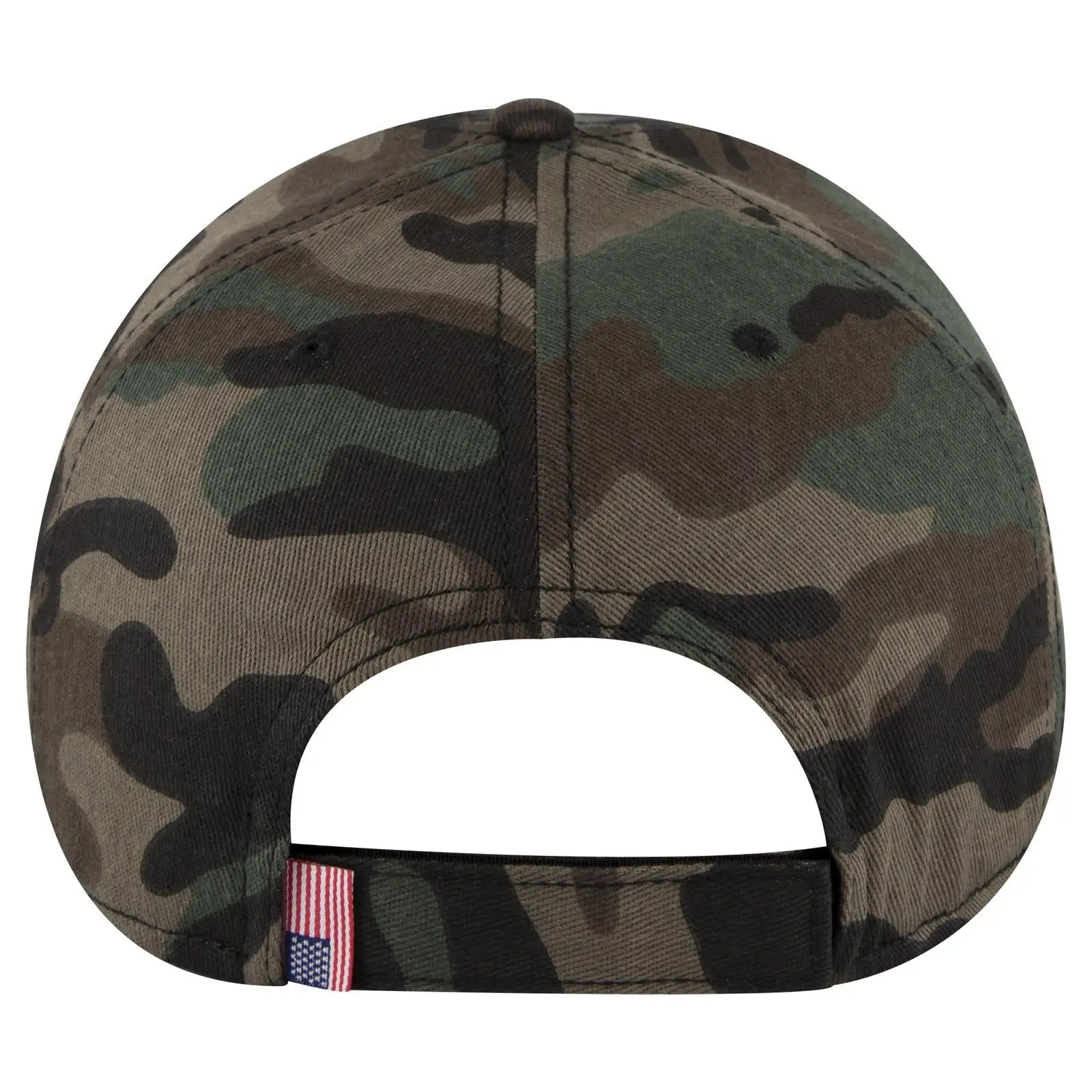 OTTO 80-1327 6 Panel Low Profile Baseball Cap - Camo 004 - Camo 004 / 6 1/2’’ - 7 5/8’’
