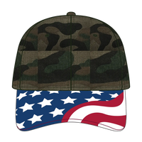 OTTO 80-1327 6 Panel Low Profile Baseball Cap - Camo 004 - Camo 004 / 6 1/2’’ - 7 5/8’’