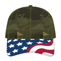 OTTO 80-1327 6 Panel Low Profile Baseball Cap - Camo 008 - Camo 008 / 6 1/2’’ - 7 5/8’’