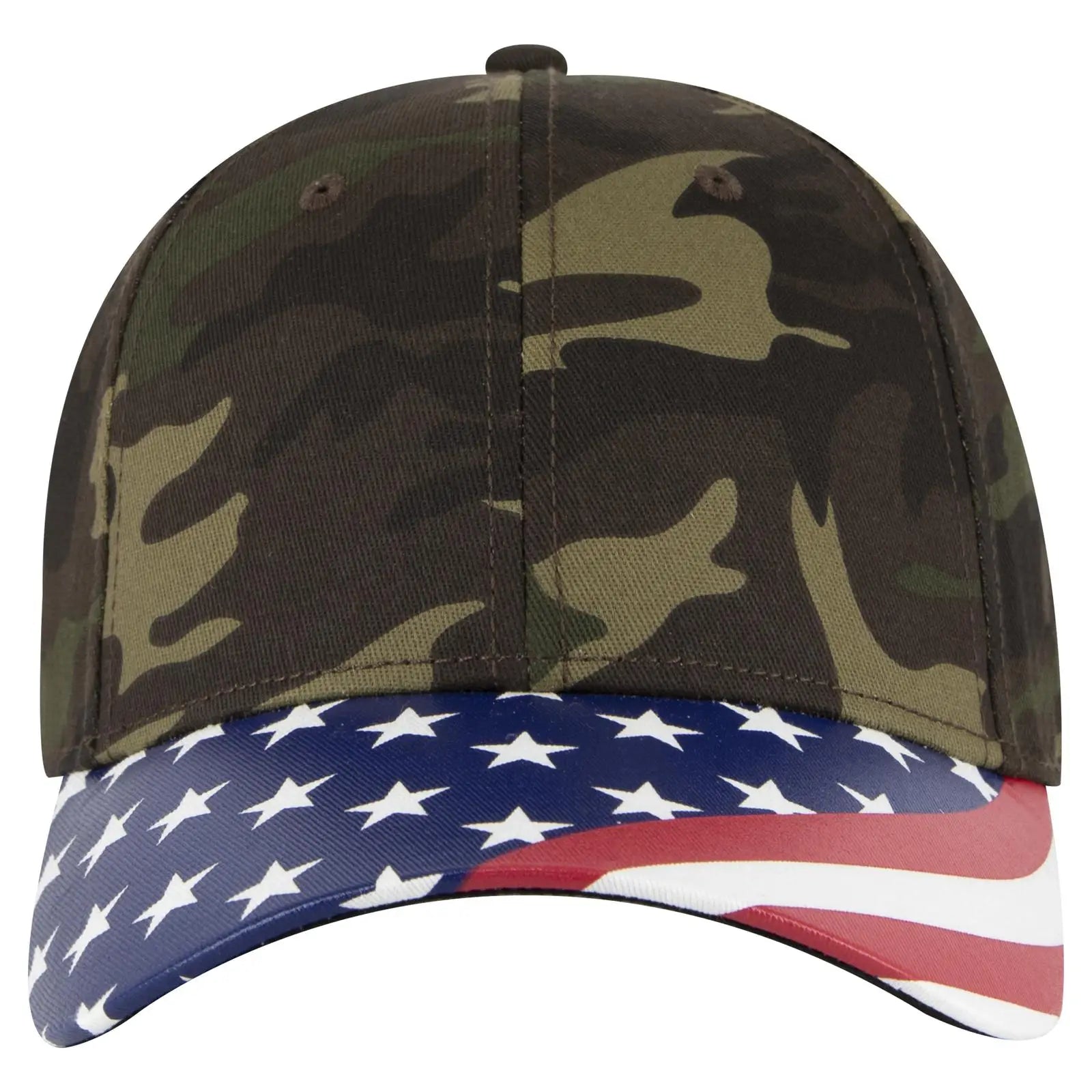 OTTO 80-1327 6 Panel Low Profile Baseball Cap - Camo 008 - Camo 008 / 6 1/2’’ - 7 5/8’’