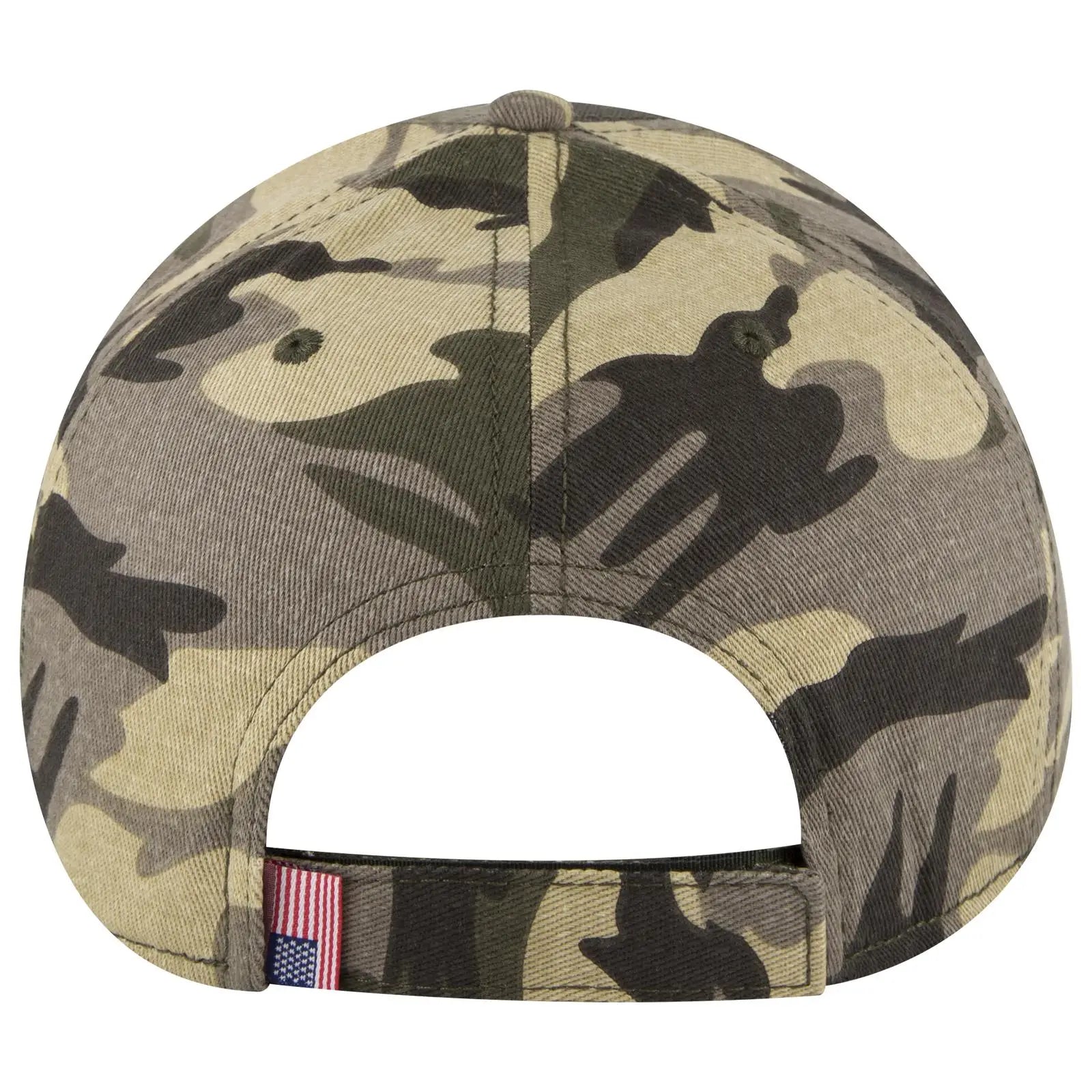 OTTO 80-1327 6 Panel Low Profile Baseball Cap - Camo 010 - Camo 010 / 6 1/2’’ - 7 5/8’’