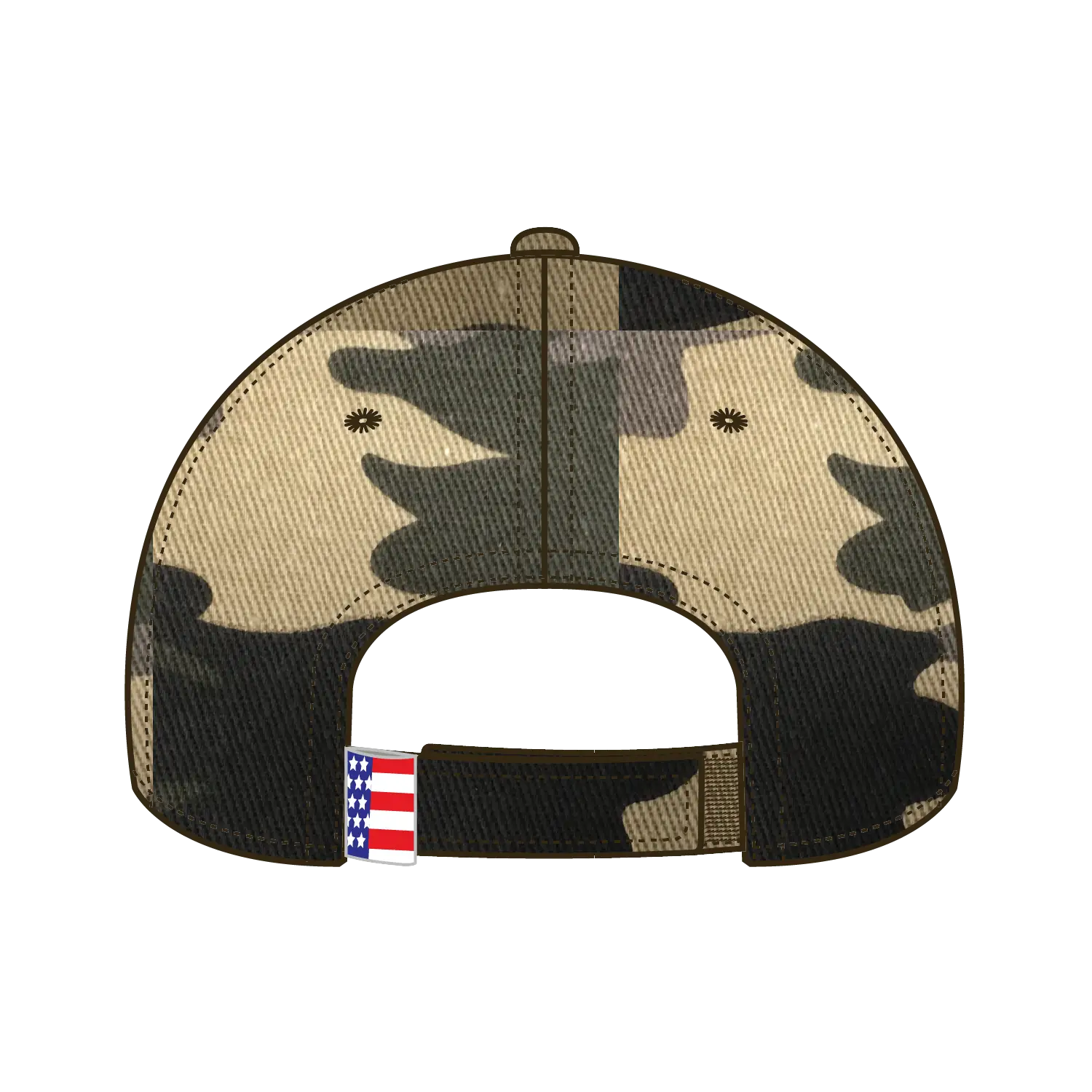 OTTO 80-1327 6 Panel Low Profile Baseball Cap - Camo 010 - Camo 010 / 6 1/2’’ - 7 5/8’’