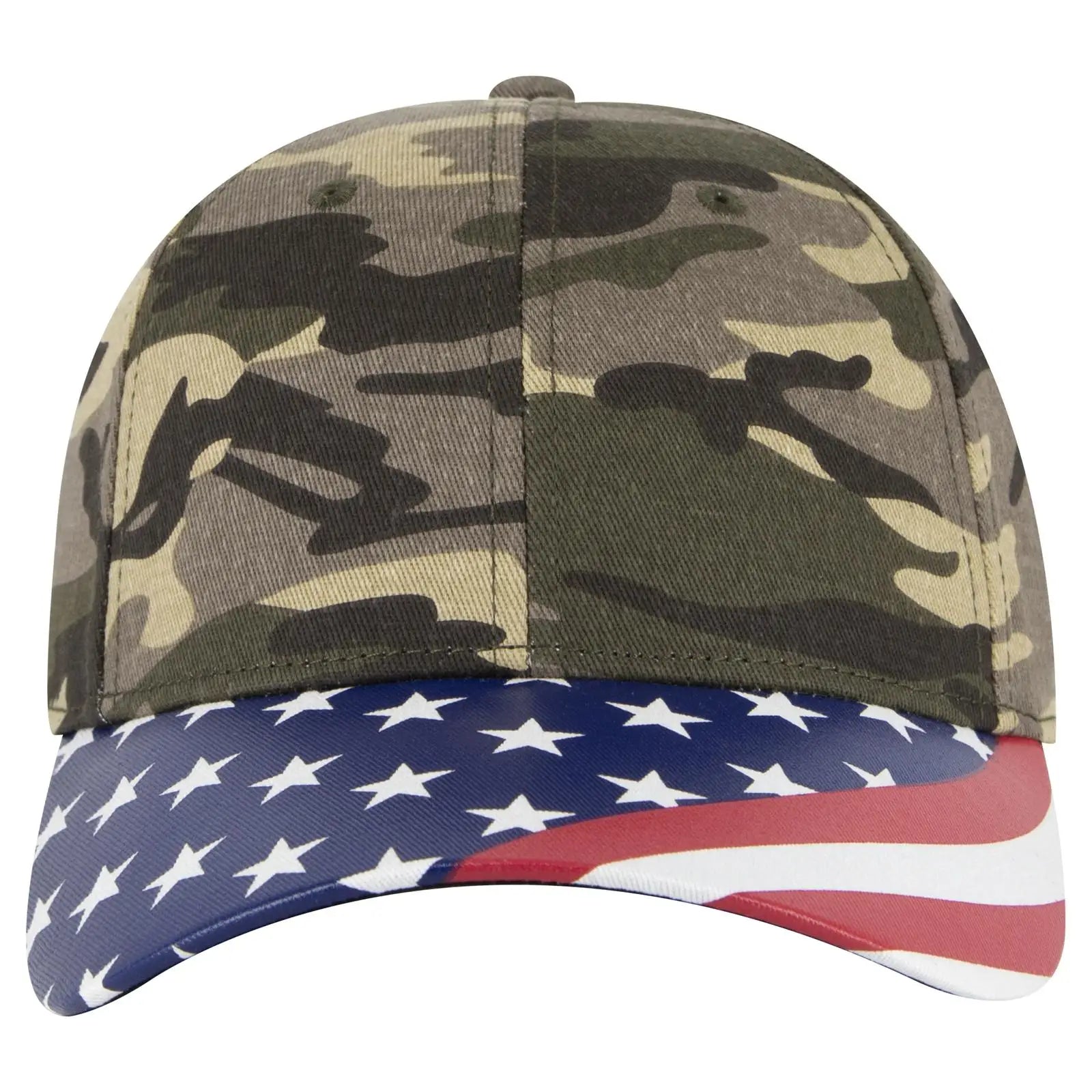 OTTO 80-1327 6 Panel Low Profile Baseball Cap - Camo 010 - Camo 010 / 6 1/2’’ - 7 5/8’’