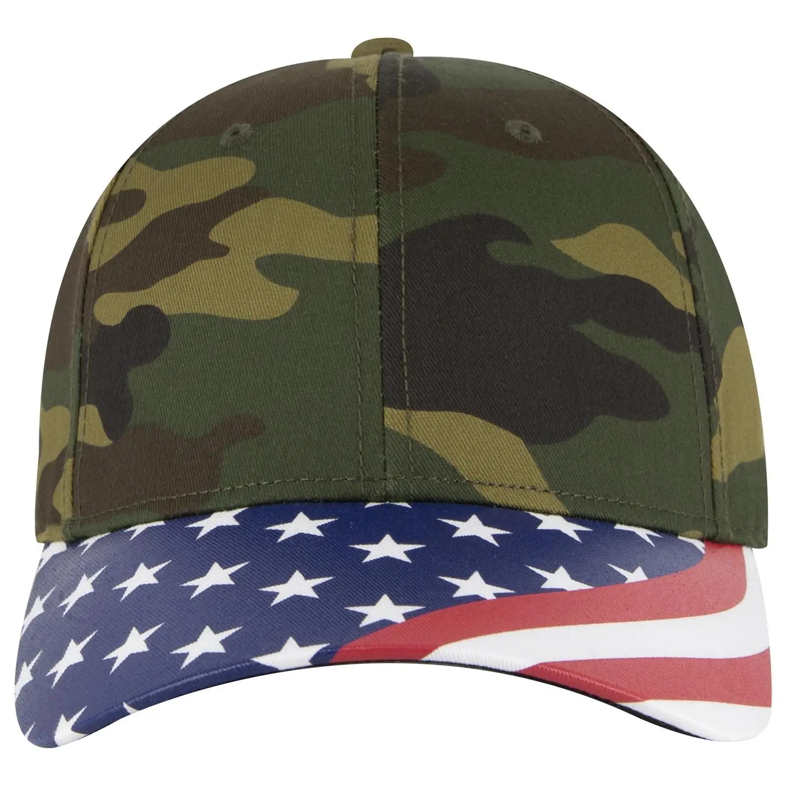 OTTO 80-1327 6 Panel Low Profile Baseball Cap - Dk.Grn/Brn - Dk.Grn/Brn / 6 1/2’’ - 7 5/8’’