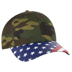 OTTO 80-1327 6 Panel Low Profile Baseball Cap - Dk.Grn/Brn - Dk.Grn/Brn / 6 1/2’’ - 7 5/8’’