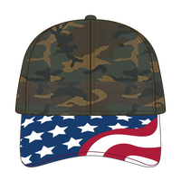 OTTO 80-1327 6 Panel Low Profile Baseball Cap - Dk.Grn/Brn - Dk.Grn/Brn / 6 1/2’’ - 7 5/8’’