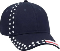 OTTO 80-1327 Cap 6 Panel Low Profile Style Baseball Cap 004D - Navy Flag - Navy / One Size Fits Most