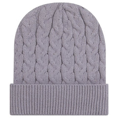 Otto 82-1 12’’ Cable Knit Beanie w/ Rib Knit Cuff - Gray - Gray / 6 1/2’’ - 7 5/8’’